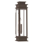 Princeton Long Outdoor Wall Sconce - Bronze / Clear