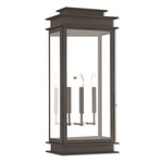 Princeton Square Outdoor Wall Sconce - Black / Clear