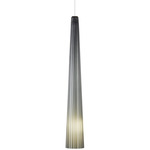 Zenith Monopoint Pendant - Satin Nickel / Smoke