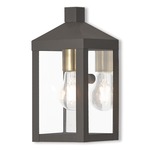 Nyack Outdoor Wall Light - Bronze / Clear