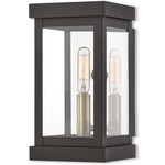 Hopewell Outdoor Wall Light - Bronze / Clear