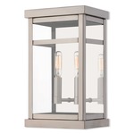 Hopewell Band Outdoor Wall Light - Brushed Nickel / Clear