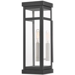 Hopewell Slim Outdoor Wall Light - Black / Clear