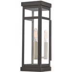 Hopewell Slim Outdoor Wall Light - Bronze / Clear