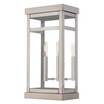 Hopewell Band Outdoor Wall Light - Brushed Nickel / Clear