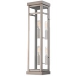 Hopewell Band Outdoor Wall Light - Brushed Nickel / Clear