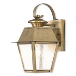 Mansfield Outdoor Wall Sconce - Antique Brass