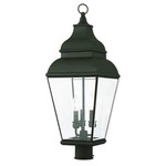 Exeter Outdoor Post Light - Black / Clear