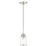 Lawrenceville Mini Pendant - Brushed Nickel / Clear Seeded