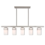 Harding Linear Chandelier - Satin Opal White