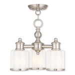 Middlebush Down Chandelier - Brushed Nickel / Clear