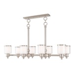 Middlebush Linear Chandelier - Brushed Nickel / Clear