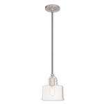 Signature 40606/30 Pendant - Brushed Nickel / Clear