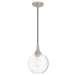 Signature 40611/36 Pendant - Brushed Nickel / Clear