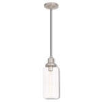 Signature 40614/34 Pendant - Brushed Nickel / Clear