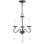 Callisto Chandelier - English Bronze / Crystal