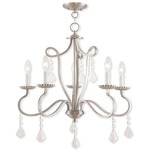 Callisto Chandelier - Brushed Nickel / Crystal