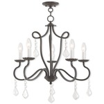 Callisto Chandelier - English Bronze / Crystal