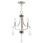 Laurel Chandelier - Brushed Nickel / Crystal