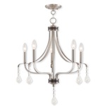 Laurel Chandelier - Brushed Nickel / Crystal