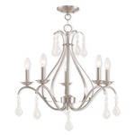 Caterina Chandelier - Brushed Nickel / Crystal