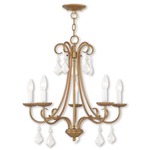 Daphne Chandelier - Antique Gold Leaf