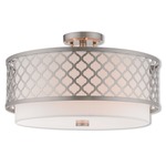 Arabesque Ceiling Light Fixture - Brushed Nickel