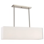 Summit Linear Chandelier - Brushed Nickel / Off White