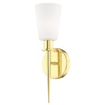 Witten Open Top Wall Sconce - Polished Brass / Opal