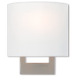 Hayworth Open Frame Wall Sconce - Brushed Nickel / Off White