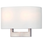 Hayworth Open Frame Wall Sconce - Brushed Nickel / Off White