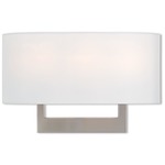 Hayworth Open Frame Wall Sconce - Brushed Nickel / Off White