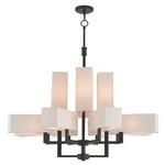 Rubix Foyer Chandelier - Bronze / Oatmeal