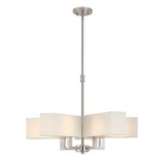 Rubix Chandelier - Brushed Nickel / Off White