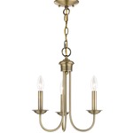 Estate 3 Light Chandelier - Antique Brass
