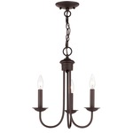 Estate 3 Light Chandelier - Bronze