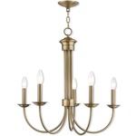 Estate 5 Light Chandelier - Antique Brass