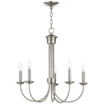 Estate 5 Light Chandelier - Brushed Nickel