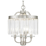 Ashton Chandelier - Brushed Nickel / Crystal