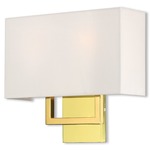 Pierson Wall Sconce - Polished Brass / Off White