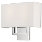 Pierson Wall Sconce - Polished Chrome / Off White