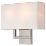 Pierson Wall Sconce - Brushed Nickel / Off White
