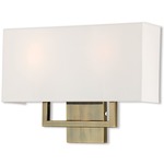 Pierson Wall Sconce - Antique Brass / Off White