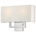 Pierson Wall Sconce - Polished Chrome / Off White