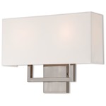Pierson Wall Sconce - Brushed Nickel / Off White