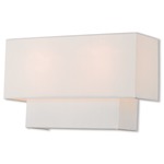 Claremont Wall Sconce - Brushed Nickel / Off White