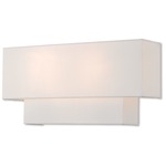 Claremont Wall Sconce - Brushed Nickel / Off White