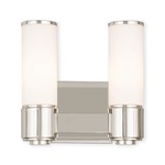 Weston Bathroom Vanity Light - Polished Nickel / Satin Opal White