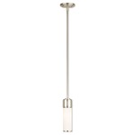 Weston Mini Pendant - Polished Nickel / Satin Opal White