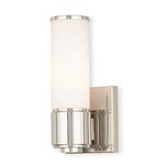 Weston Wall Light - Polished Nickel / Satin Opal White